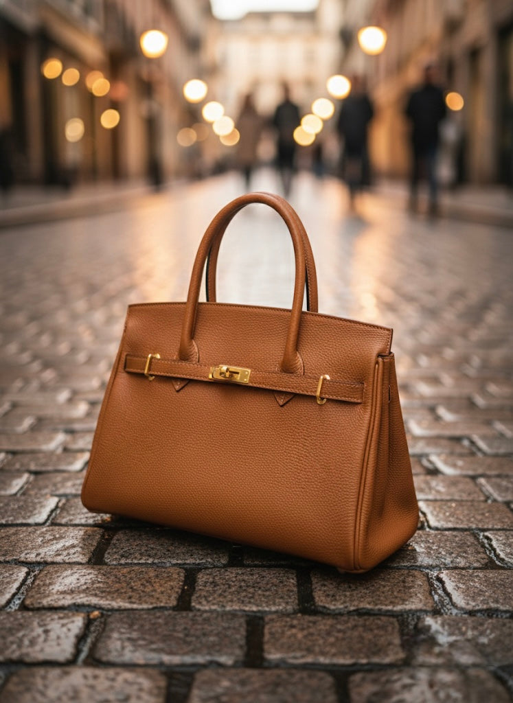 Bolso de Hombro Acolchado Marrón| Piel de Lujo | Estilo Urbano Chic