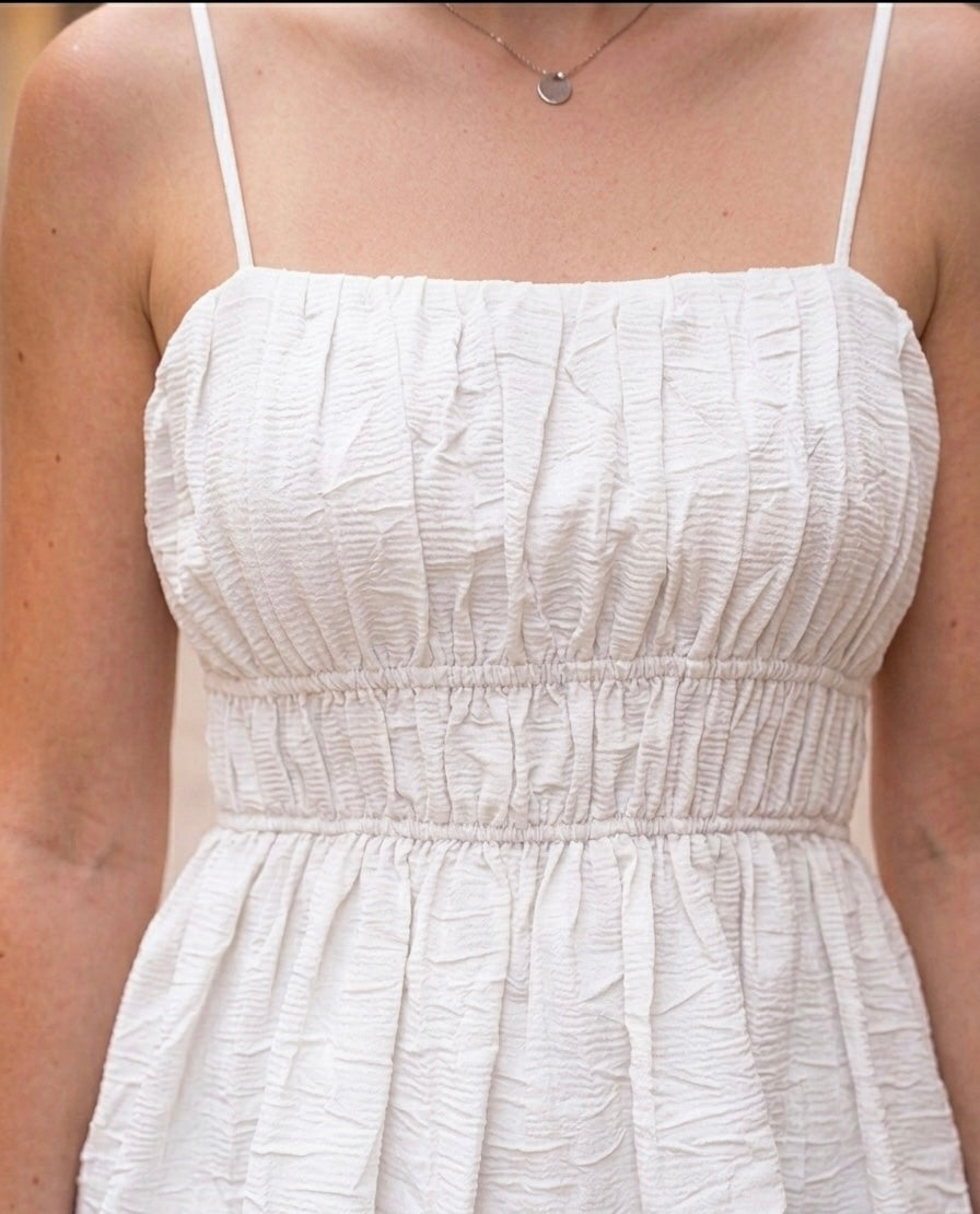 Blusa de tirantes marrón y blanco