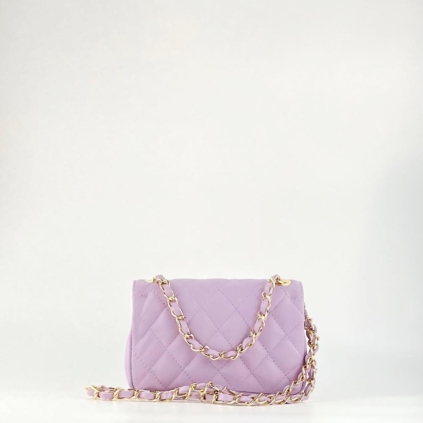 Bolso mini acolchado-lila