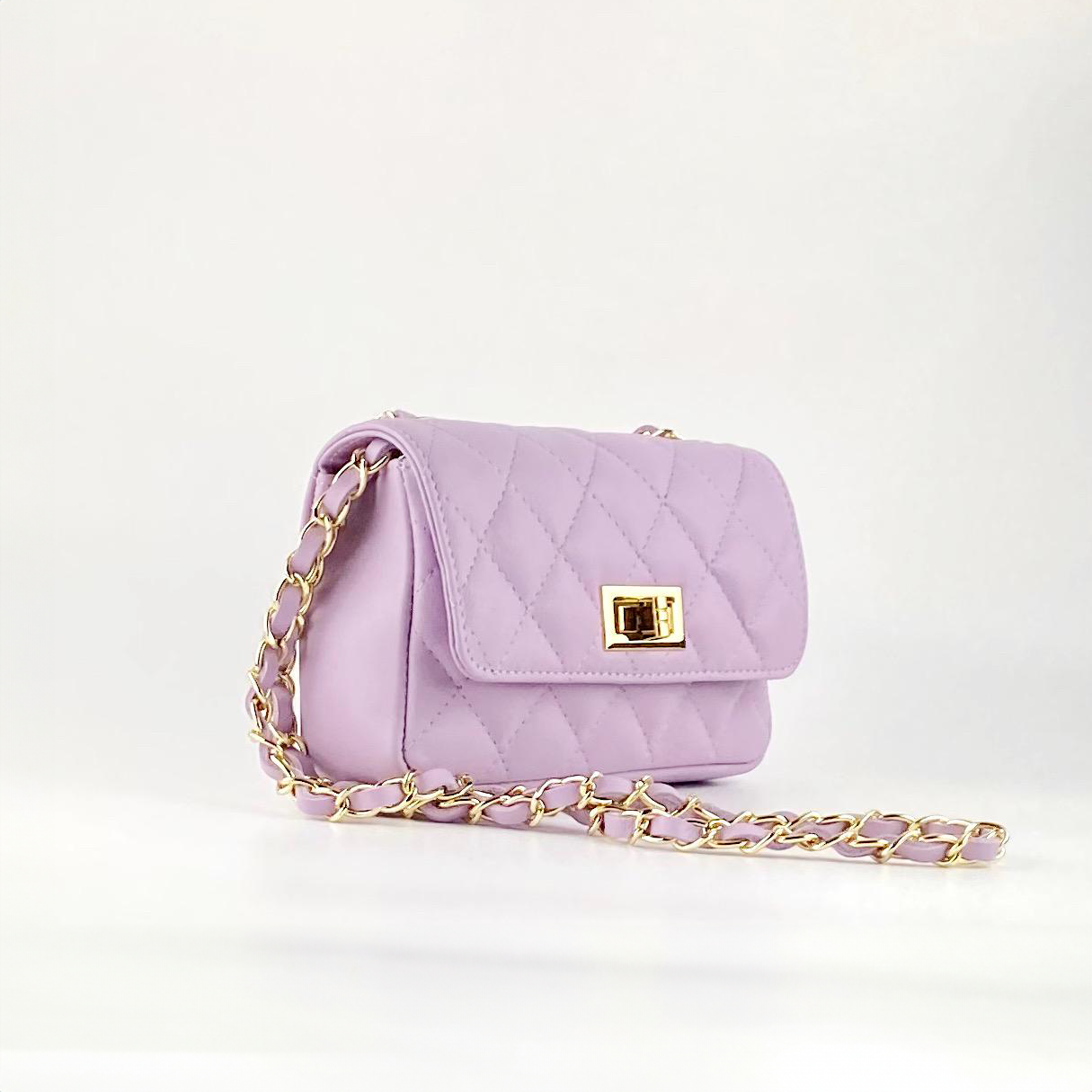 Bolso mini acolchado-lila