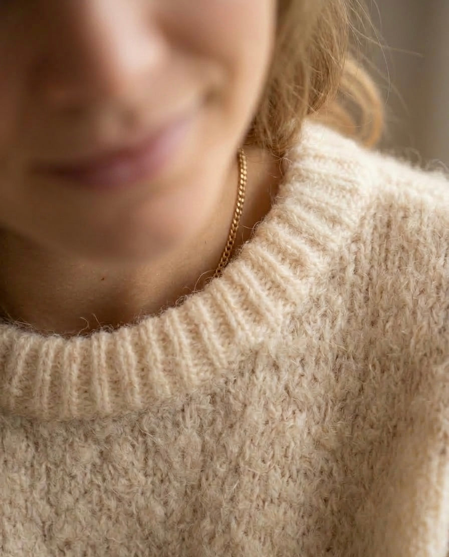 Jersey de Punto Color Crema