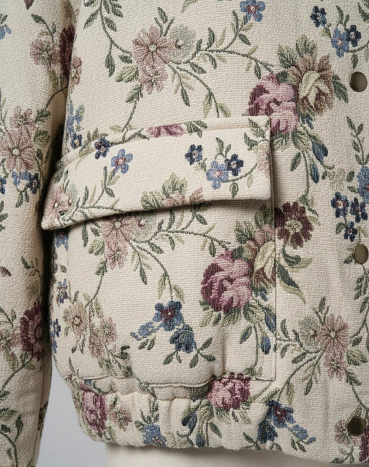 Bomber Jacquard Tapicería Floral