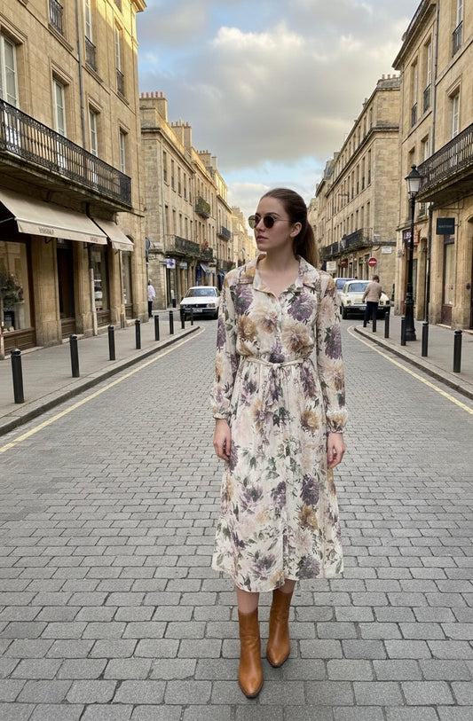 Vestido largo floral