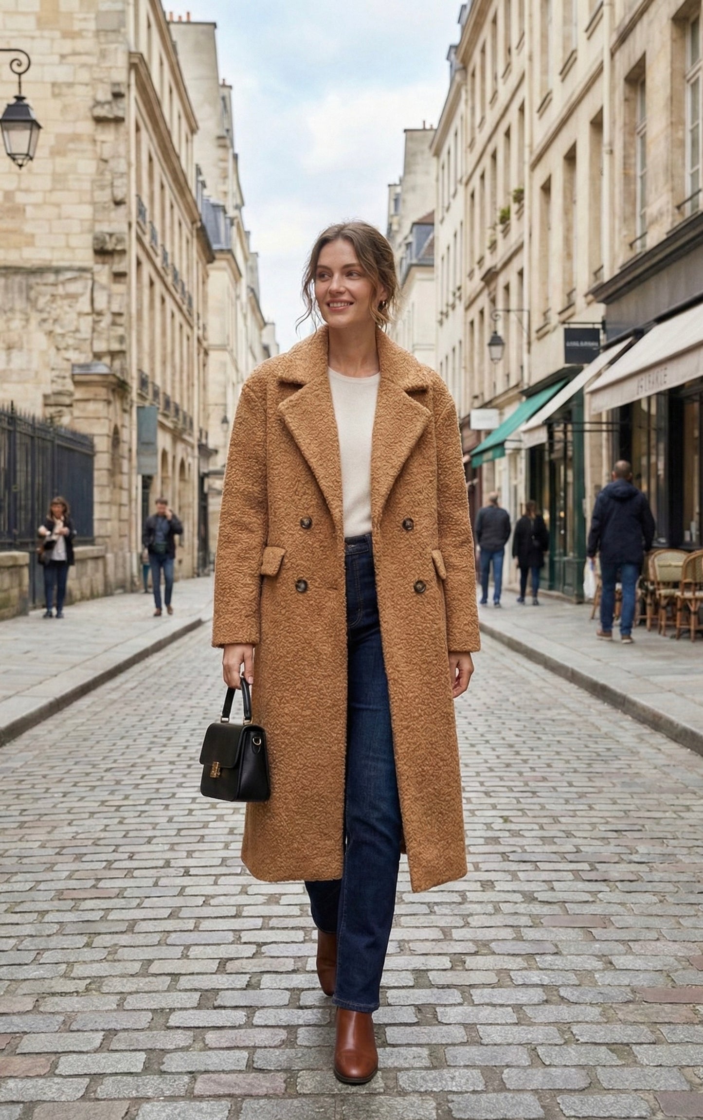 Abrigo Teddy Cruzado Midi