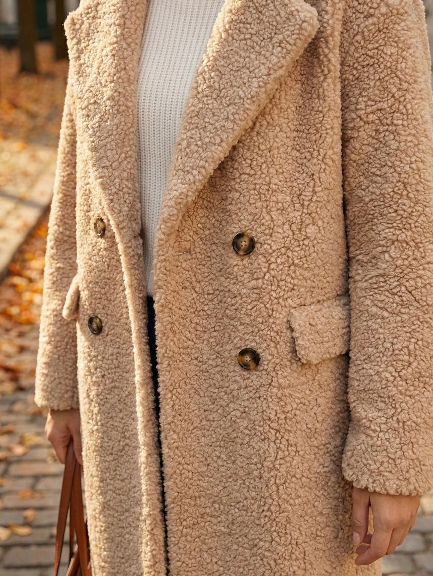 Abrigo Teddy Cruzado Midi