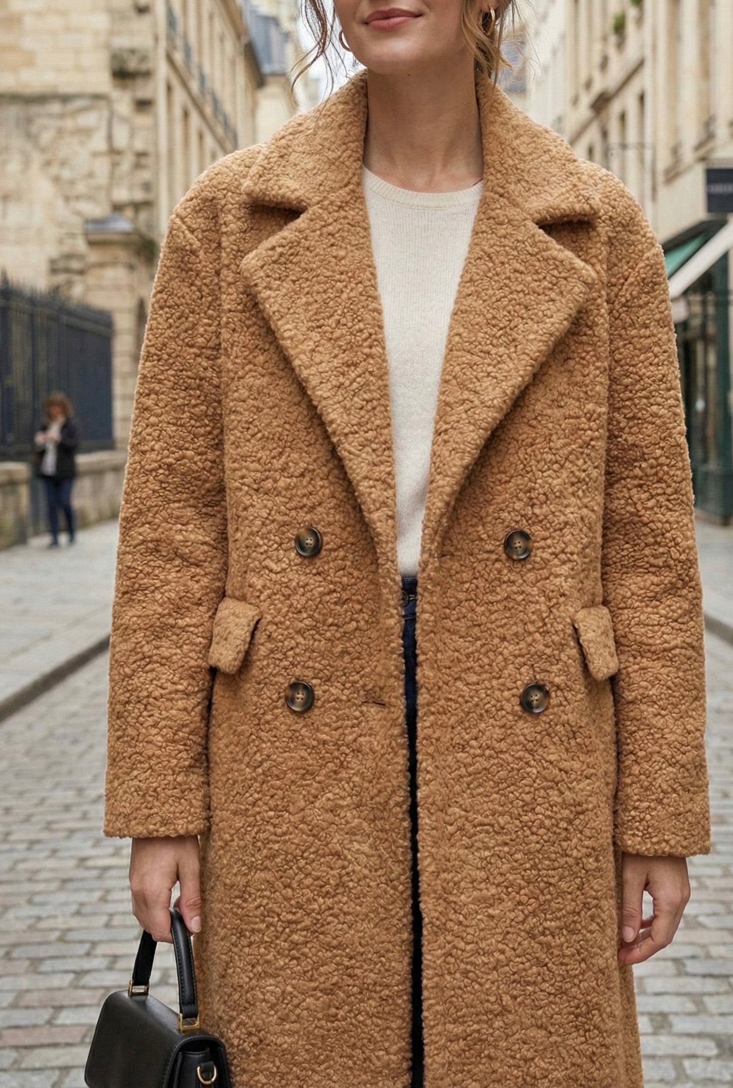 Abrigo Teddy Cruzado Midi