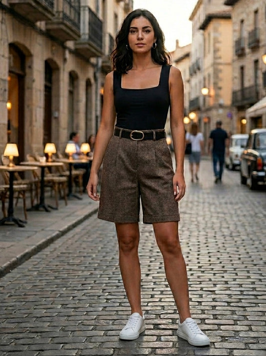 Pantalones cortos marrones