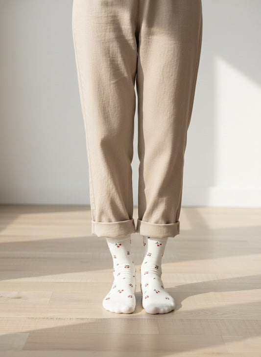 Calcetines Estampado Cerezas