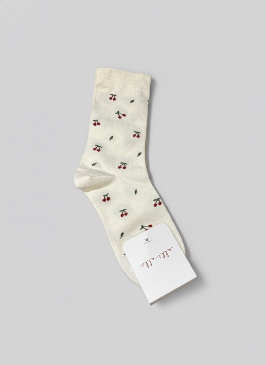 Calcetines Estampado Cerezas