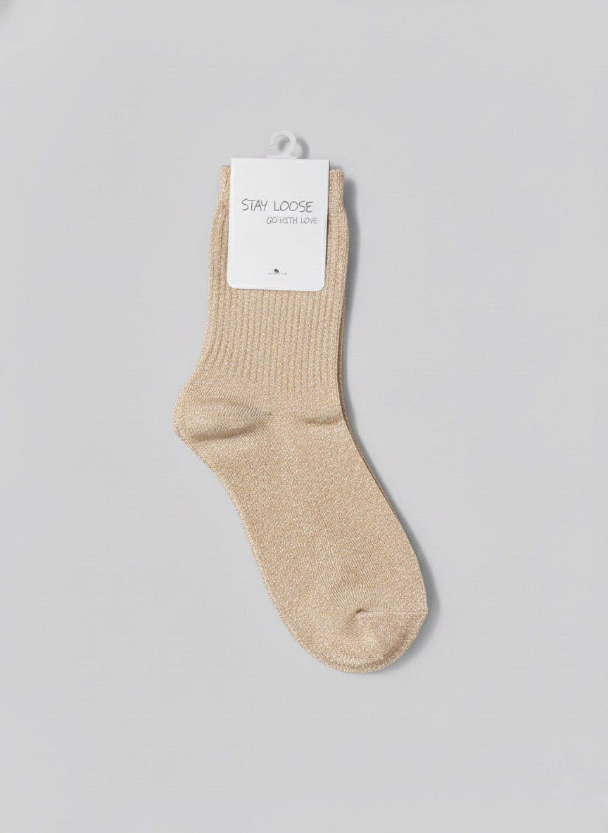 Calcetines Texturizados de Punto Brillante