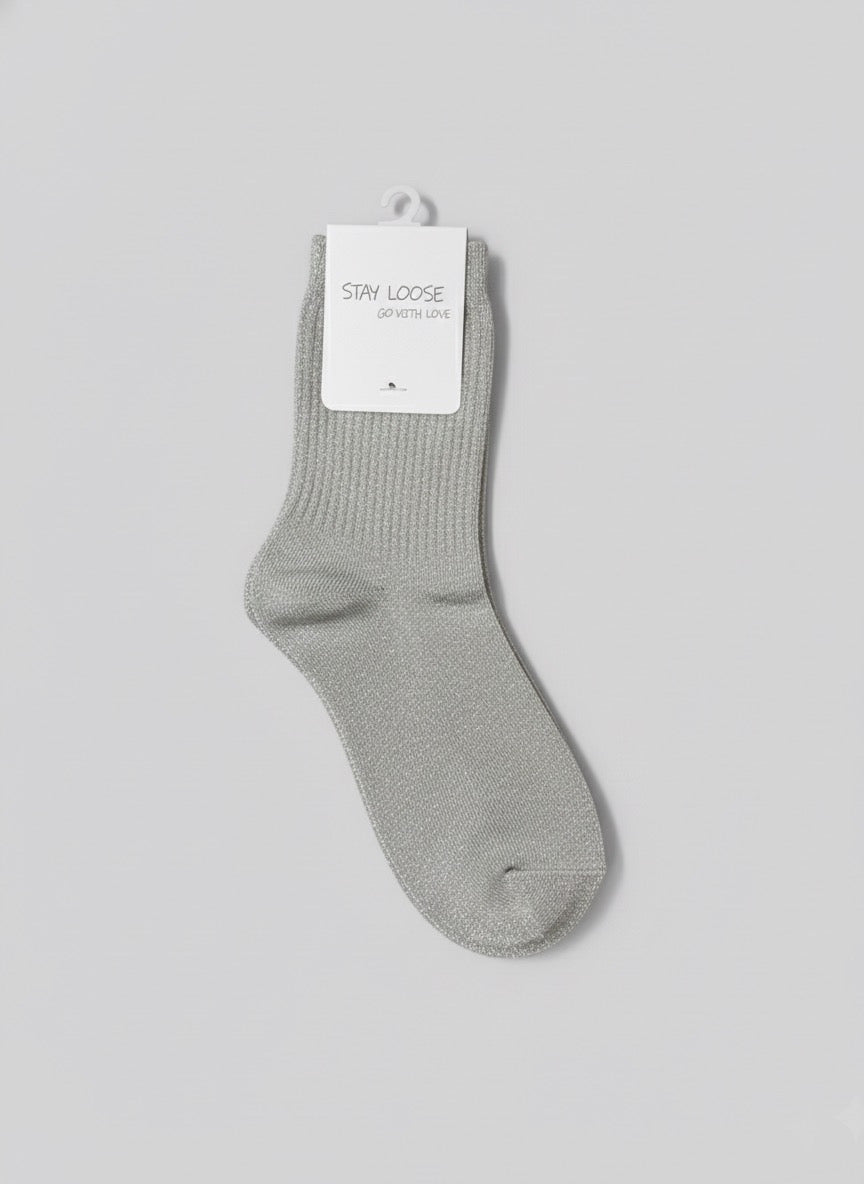 Calcetines Texturizados de Punto Brillante