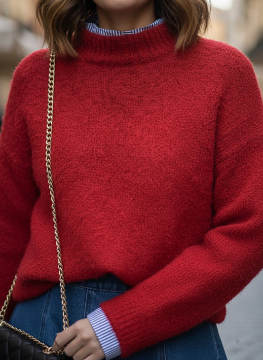 Jersey de Punto Rojo: La Inyección de Color que Necesitas