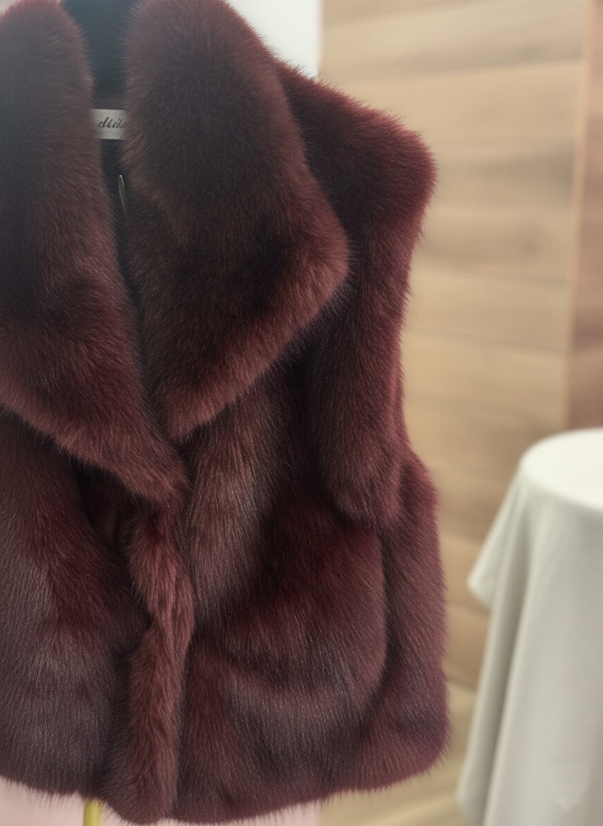 Chaleco de Pelo Sintético Lujo