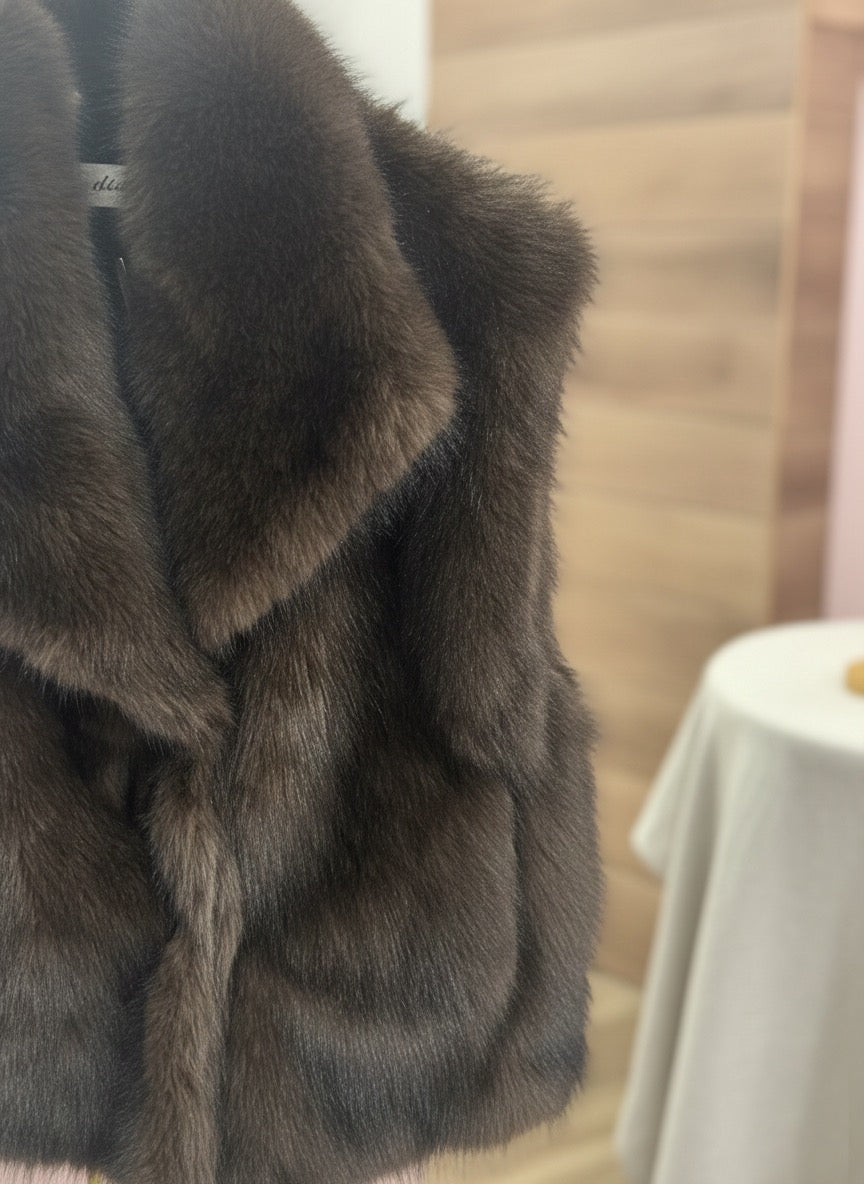 Chaleco de Pelo Sintético Lujo