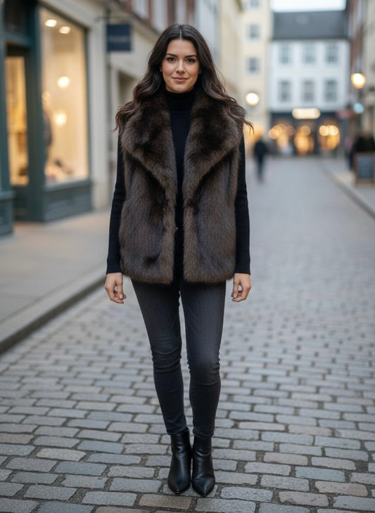 Chaleco de Pelo Sintético Lujo