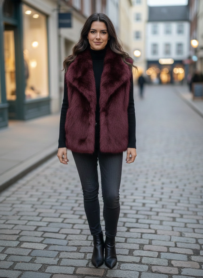 Chaleco de Pelo Sintético Lujo