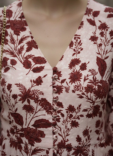 Vestido largo estampado