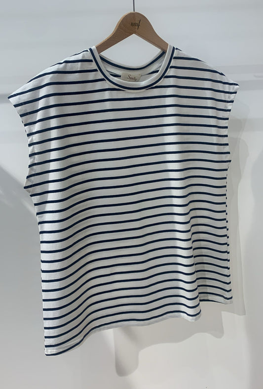 Camiseta sin manga de rayas