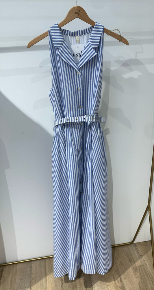 Vestido rayas con cinturon